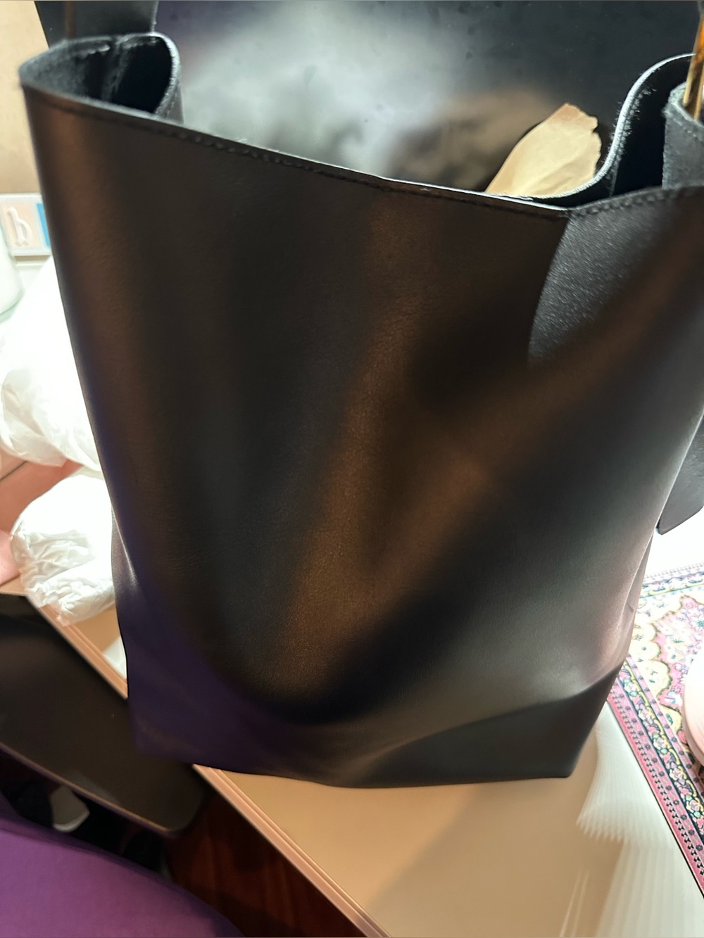 Madewell - Black Women’s Leather Tote Bag - Minimalist Carryall